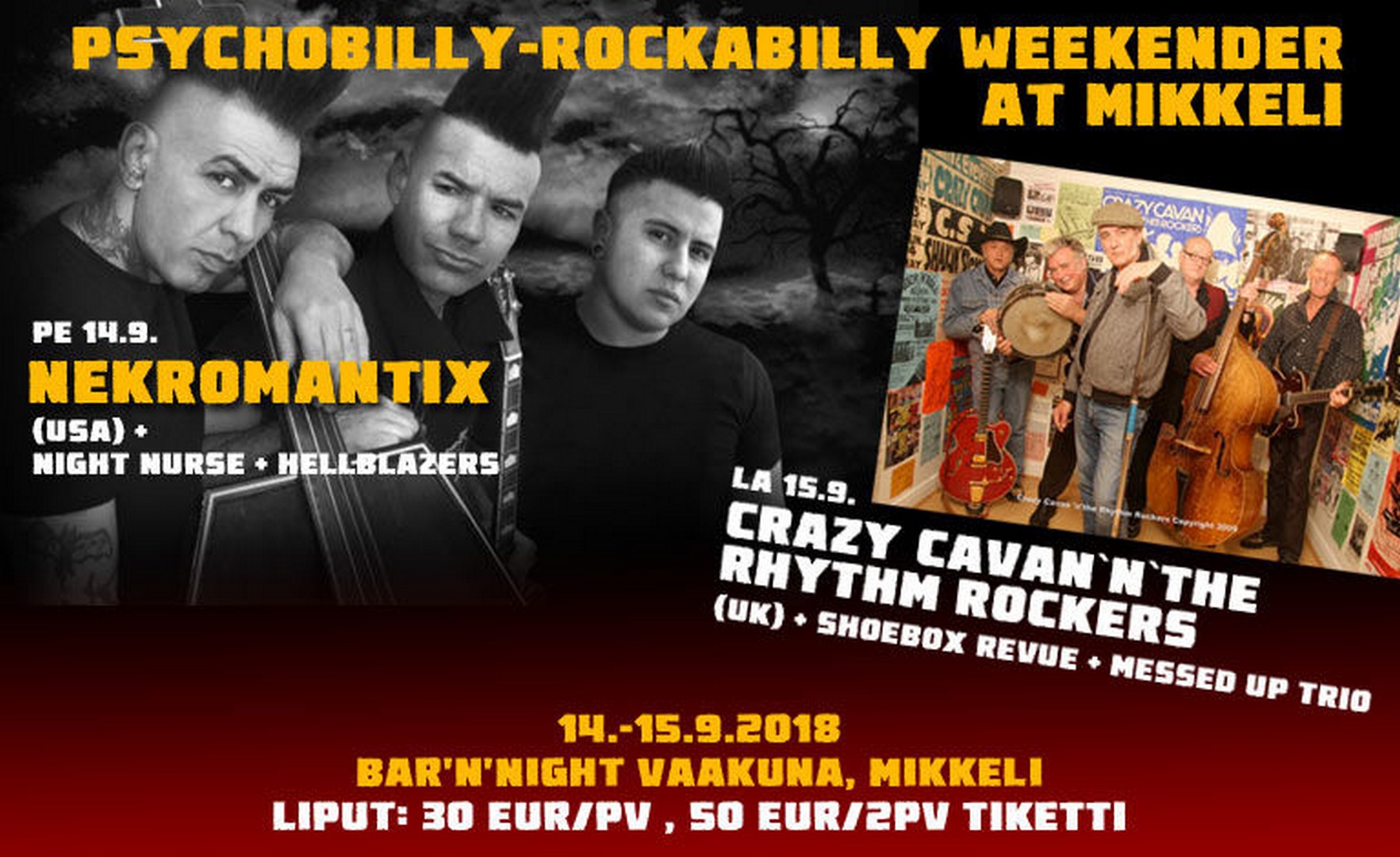 CRAZY CAVAN FINLAND 15 SEPTEMBER 2018